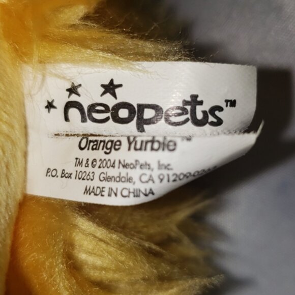 Neopets “Orange Yurble” 6” tall stuffed plush - Vintage 2004 with Tag! - Picture 6 of 6